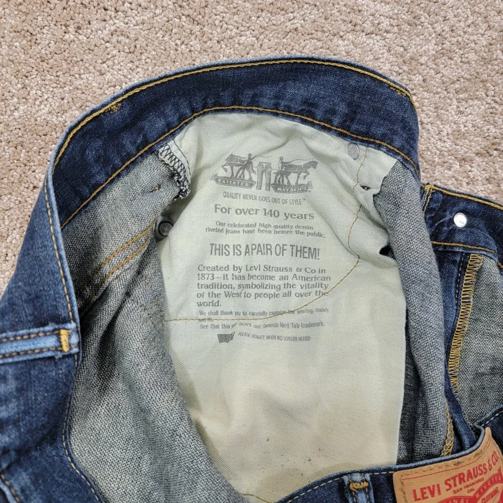 Levi's 569 Loose‎ Straight Leg Jeans Dark Wash Denim Comfort Fit W40 L30